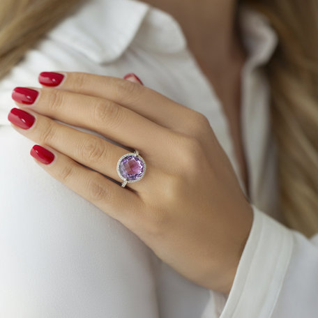 Diamond ring with Quartz Epifania