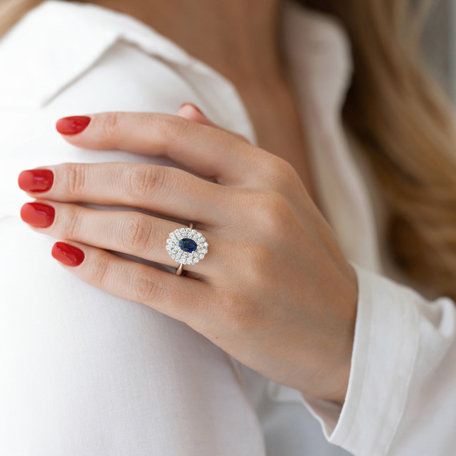 Diamond ring with Sapphire Sapphire Majesty