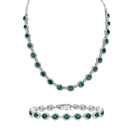 Diamond bracelet with Emerald Imposant Constellation