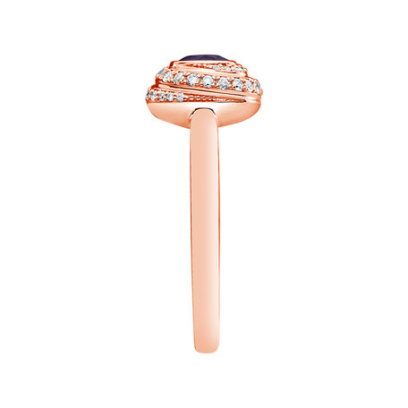 Diamond ring with Sapphire Bonbon