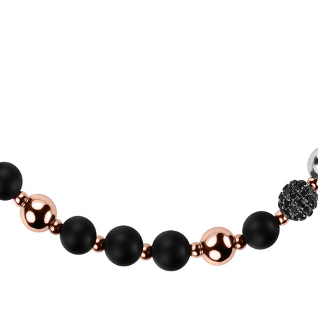 Bracelet with Agate and black diamonds Lovely Element