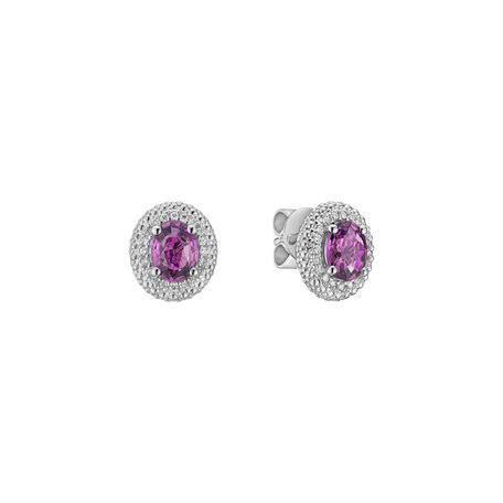 Diamond earrings with Sapphire Frances Sorrow