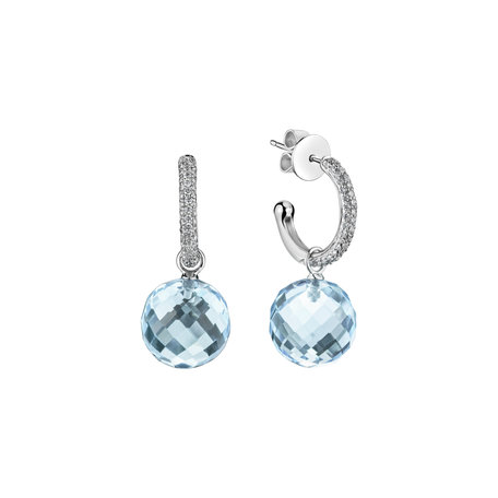 Diamond earrings with Topaz Amirra
