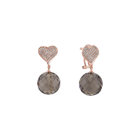 Diamond earrings with Quartz Voidwoken