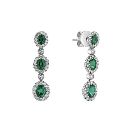Diamond earrings and Emerald Starry Nocturne