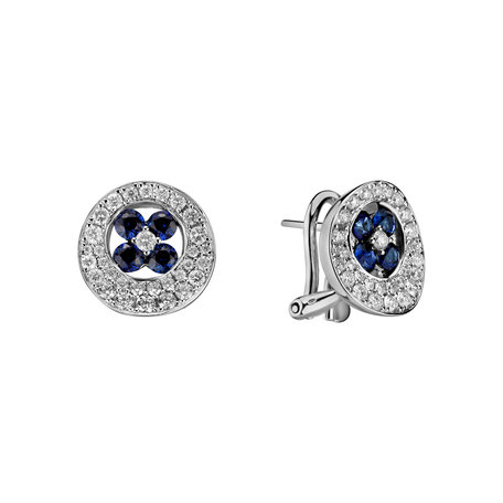 Diamond earrings and Sapphire Genesis