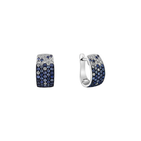 Diamond earrings and Sapphire Nabila