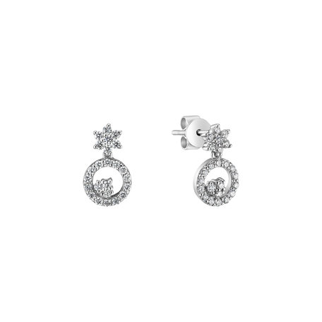 Diamond earrings Delicate Snow