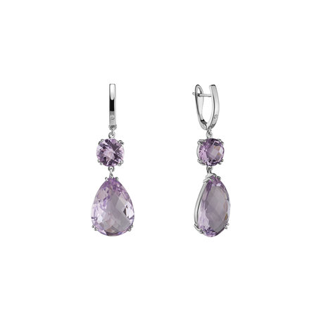 Diamond earrings with Amethyst Mag Witch