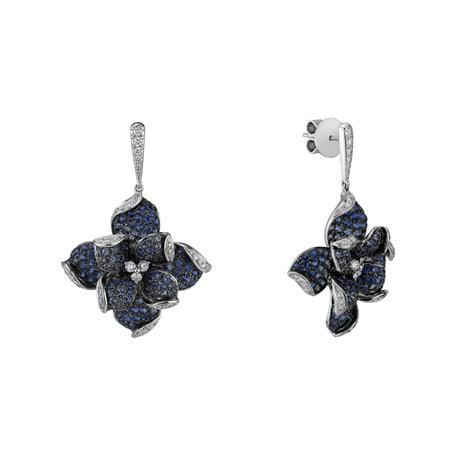 Diamond earrings and Sapphire Rossini