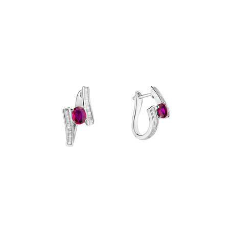 Diamond earrings with Ruby Stevens