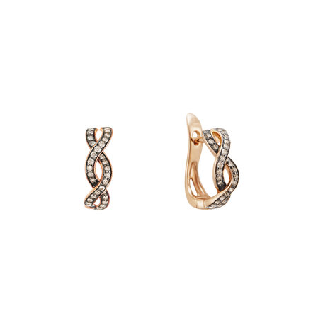 Earrings with brown diamonds Dream Symphony