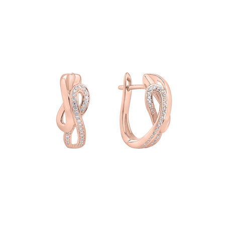 Diamond earrings Double Infinity