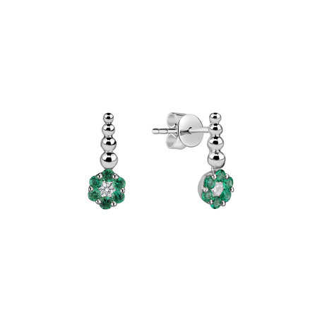 Diamond earrings and Emerald Mckenna