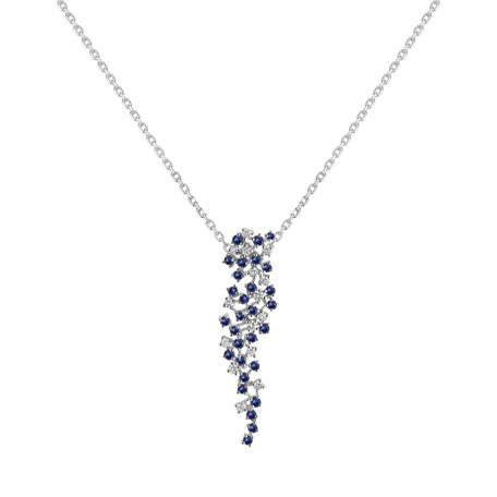 Diamond pendant with Sapphire Witching Waterfall