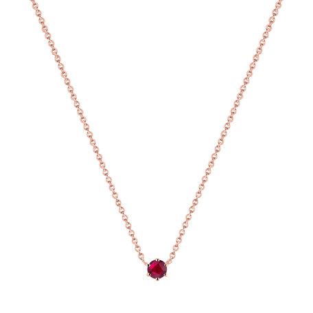 Necklace with Ruby Essential Drop