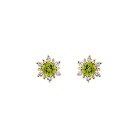 Diamond earrings with Peridot Fancy Fairytale