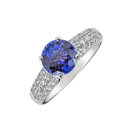 14ct white gold diamond ring with Tanzanite Dearest Promise
