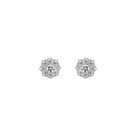 14ct white gold diamond earrings Enchanting Gift