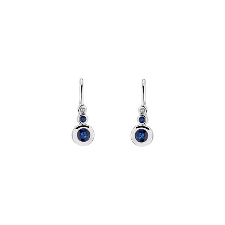 Earrings with Sapphire Baby Royalty