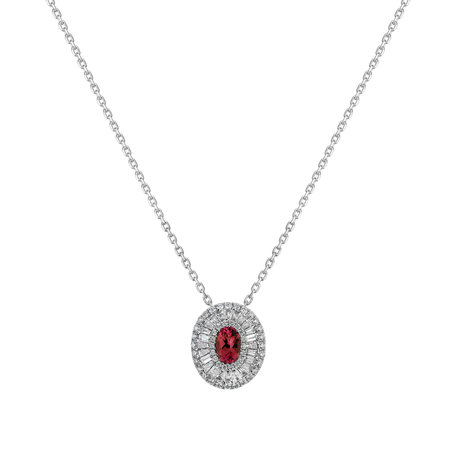Diamond pendant with Ruby Lindholm