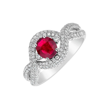 Diamond ring with Ruby Amazing Splendor
