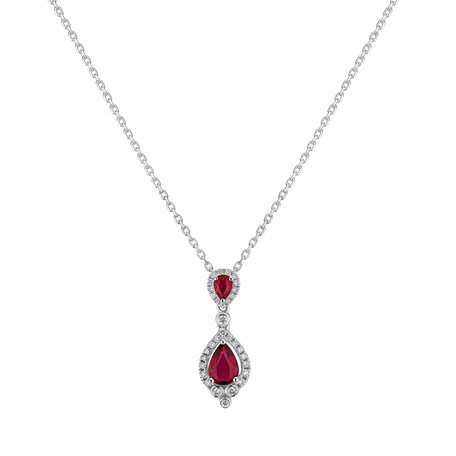 Diamond pendant with Ruby Ruby Expresion