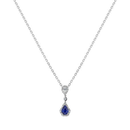 Diamond pendant with Sapphire Neptunia