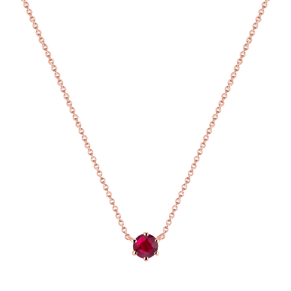 Necklace with Ruby Essential Drop