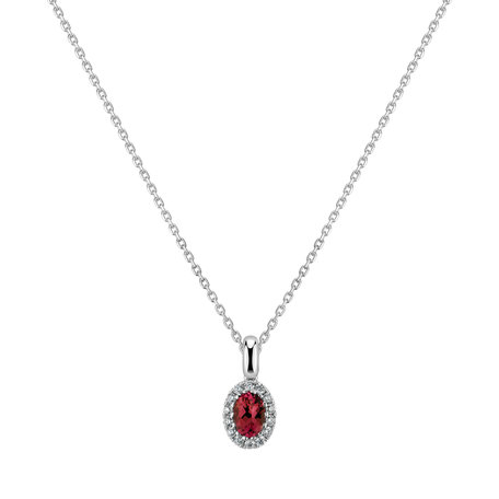 Diamond pendant with Ruby Realm Hope
