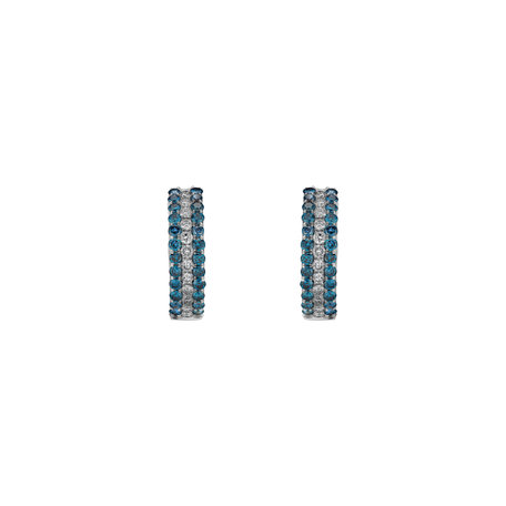 Earrings with blue and white diamonds Nubia