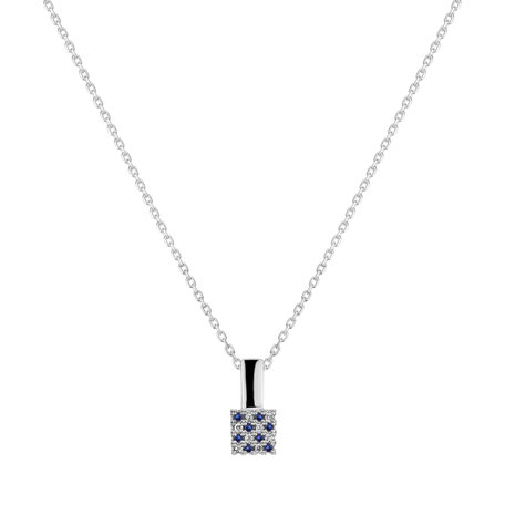Diamond pendant with Sapphire Inés