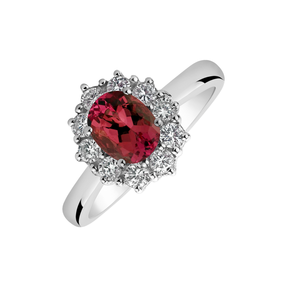 Diamond ring with Ruby Scanion