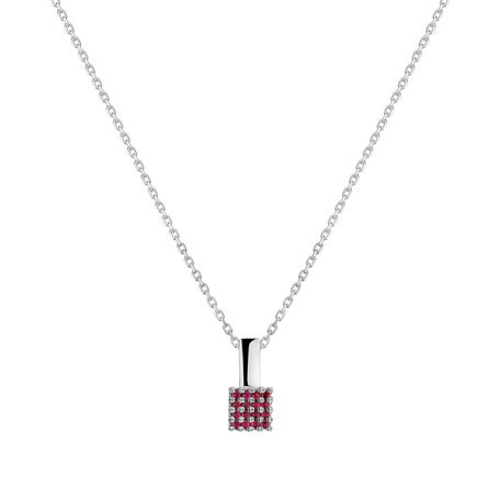 Pendant with Ruby Delicious Mosaic