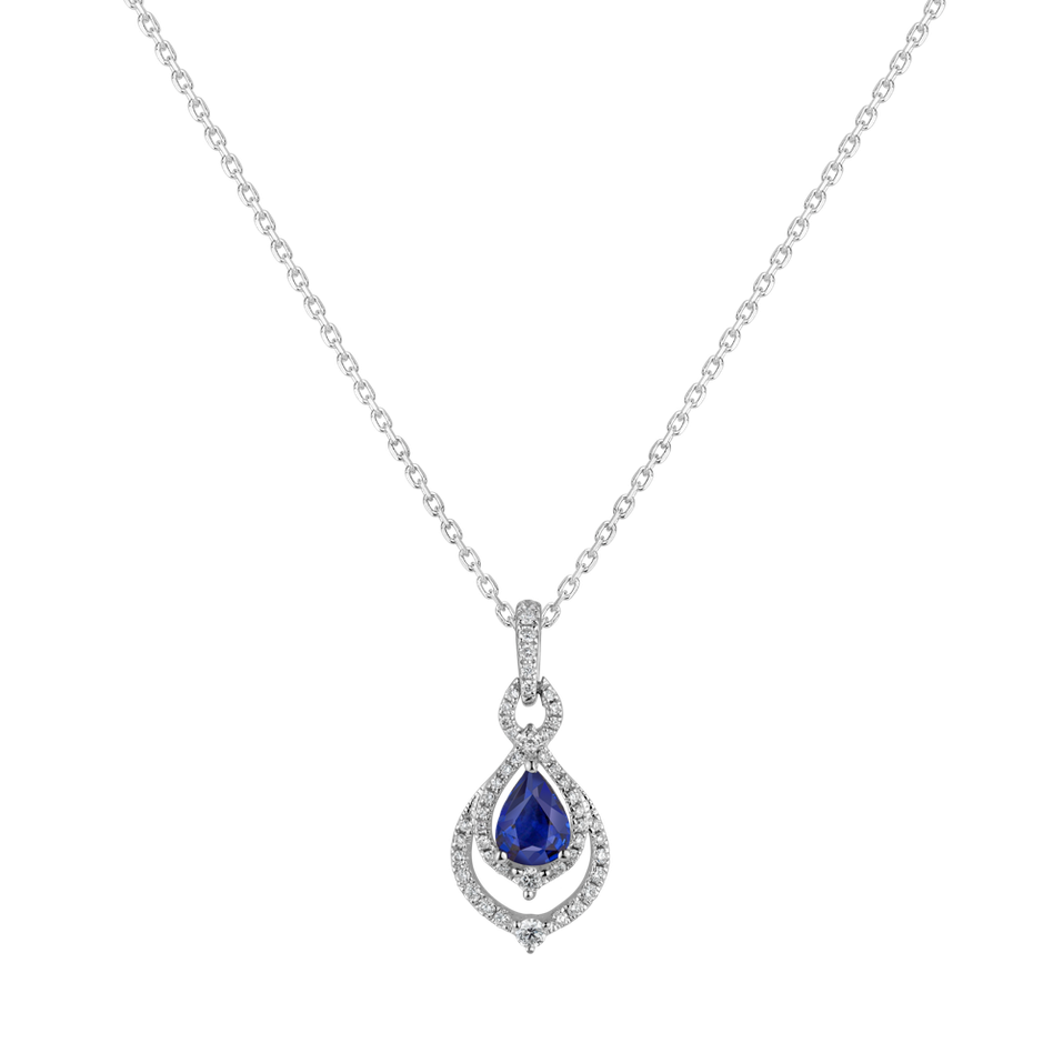 Diamond pendant with Sapphire Deep Sorrow