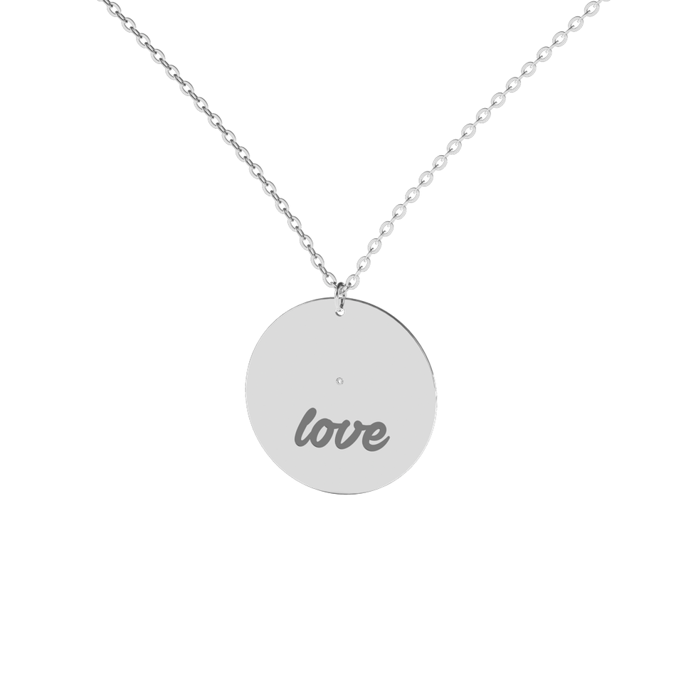 Diamond necklace Oval Love