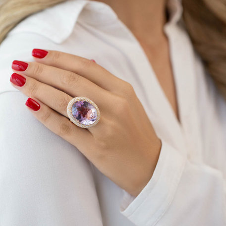 Diamond rings with Amethyst Fairytale Majesty