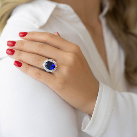 Diamond ring with Tanzanite Ocean Glam