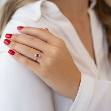 Diamond rings with Amethyst Magical Lady