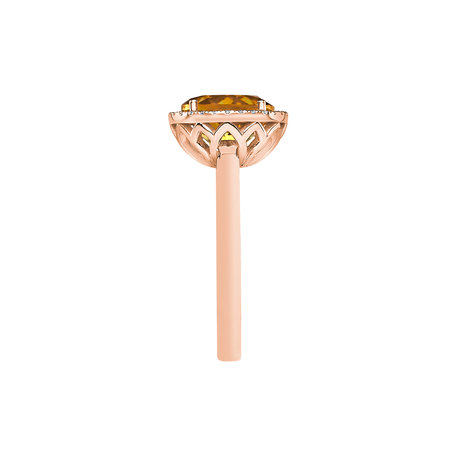 Diamond ring with Citrine madeira Eternal Sunshine