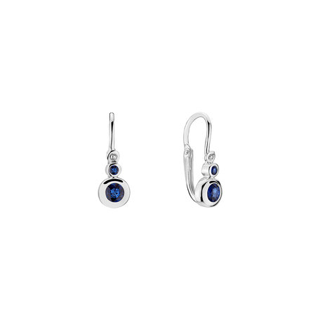 Earrings with Sapphire Baby Royalty