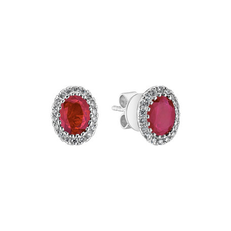 Diamond earrings with Ruby La Scala