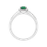 Diamond ring with Emerald Princess4