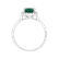 Diamond ring with Emerald Princess4