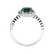 Diamond ring with Emerald Glamour Princess4