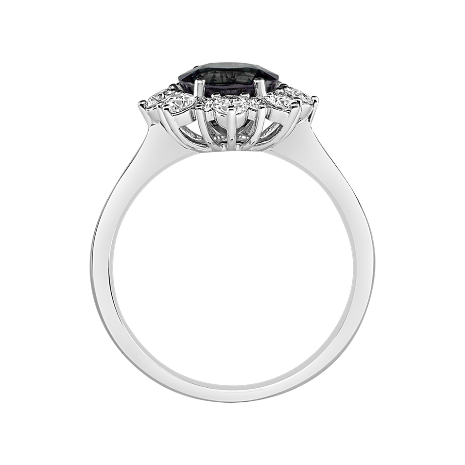 Diamond ring with Sapphire Princess