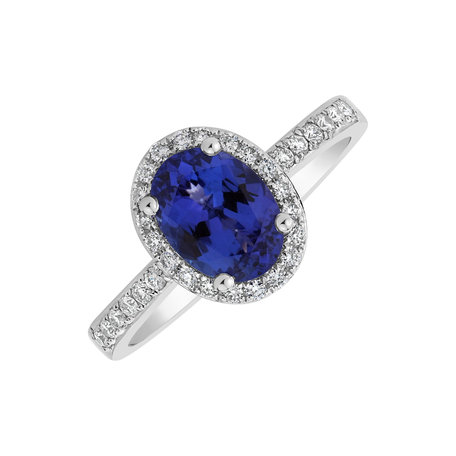 Diamond ring with Tanzanite Princess Desperation