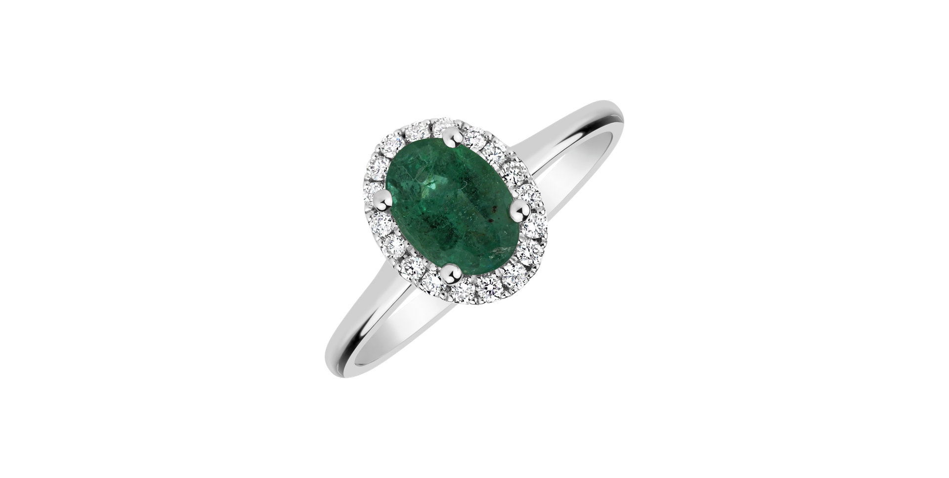 Diamond ring with Emerald Princess Wish