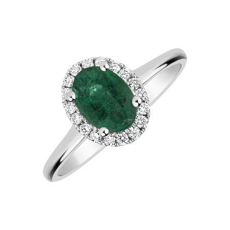 Diamond ring with Emerald Princess Wish