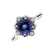 Diamond ring with Tanzanite Galaxy Flower4